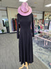 Black Mock Neck Maxi Dress
