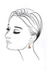 Pink Triangle Drop Earrings
