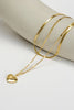 Stainless Steel Heart Layer Necklace