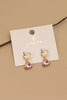 Pink Triangle Drop Earrings