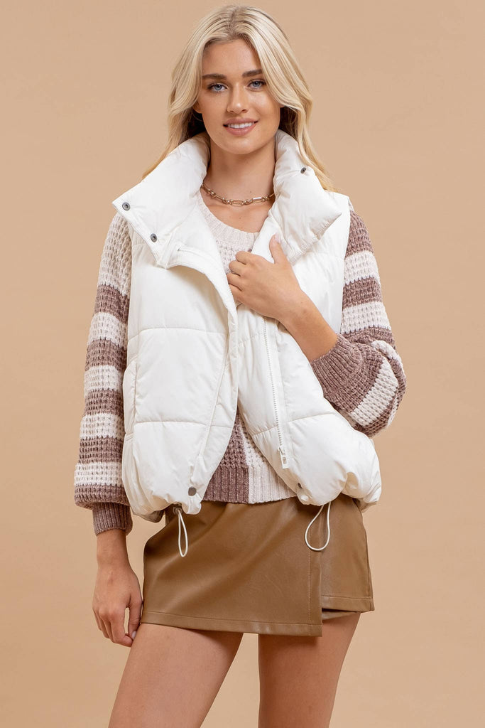 Cream Puffer Vest