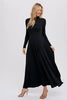 Black Mock Neck Maxi Dress