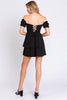 Black Off Shoulder Ruffled Mini Dress