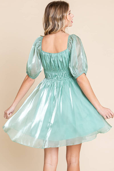 green emerald velvet dress Seafoam Babydoll Mini Dress – Best Dressed Boutique