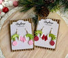 Pink Green Hand Clay Earrings