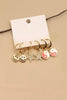 Gold Mini Hoop Earrings -Smiley, Star, Ying Yang
