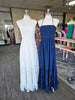 Off White Smocked Open Back Maxi Dress