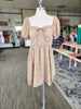 Khaki Pink Floral Mini Dress