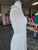 Off White Smocked Open Back Maxi Dress