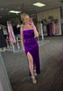 Purple Velvet High Slit Maxi