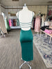 Jew Green Cowl Neck W Layered Strap Maxi Dress