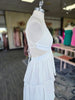 Off White Layered Maxi W/Cut Outs