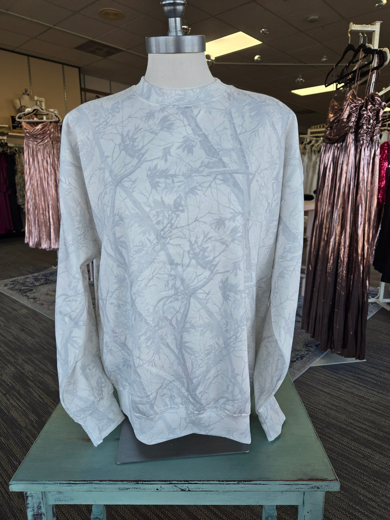 White Camo Fleece Sweatshirt