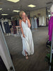 Off White Halter Maxi Dress W/Lace