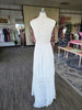 Off White Smocked Open Back Maxi Dress
