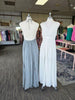 Off White Halter Maxi Dress W/Lace