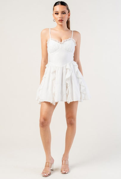 midi dress with corset Vionetta Corset Bodice Denim Midi Dress – VICI