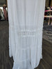 Off White Smocked Open Back Maxi Dress