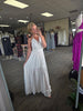 Off White Halter Maxi Dress W/Lace