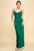Jew Green Cowl Neck W Layered Strap Maxi Dress