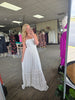 Off White Smocked Open Back Maxi Dress