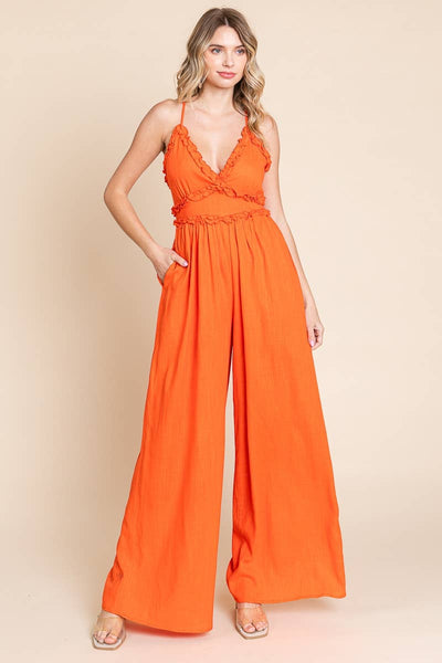 Orange Palazzo Jumpsuit