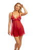 FRANCESCA BABYDOLL WITH BOW Red