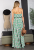 Nelle Green Floral Strapless Maxi Dress