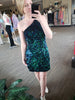 Green/Blue Sequin Bodycon Mini Dress
