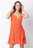 Orange Lattice Back Mini Dress