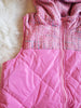 Pink Quilted Vest W/Hood