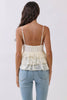 Cream Tiered Lace Babydoll Cami Top