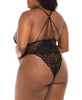 Black Jeana Lace Teddy