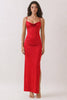 Red Strappy Back Maxi