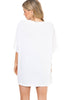 White Free Bird Oversized Distressed Tee
