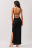 Black Strappy Back Maxi