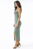 Sage Basic Maxi Slit Dress