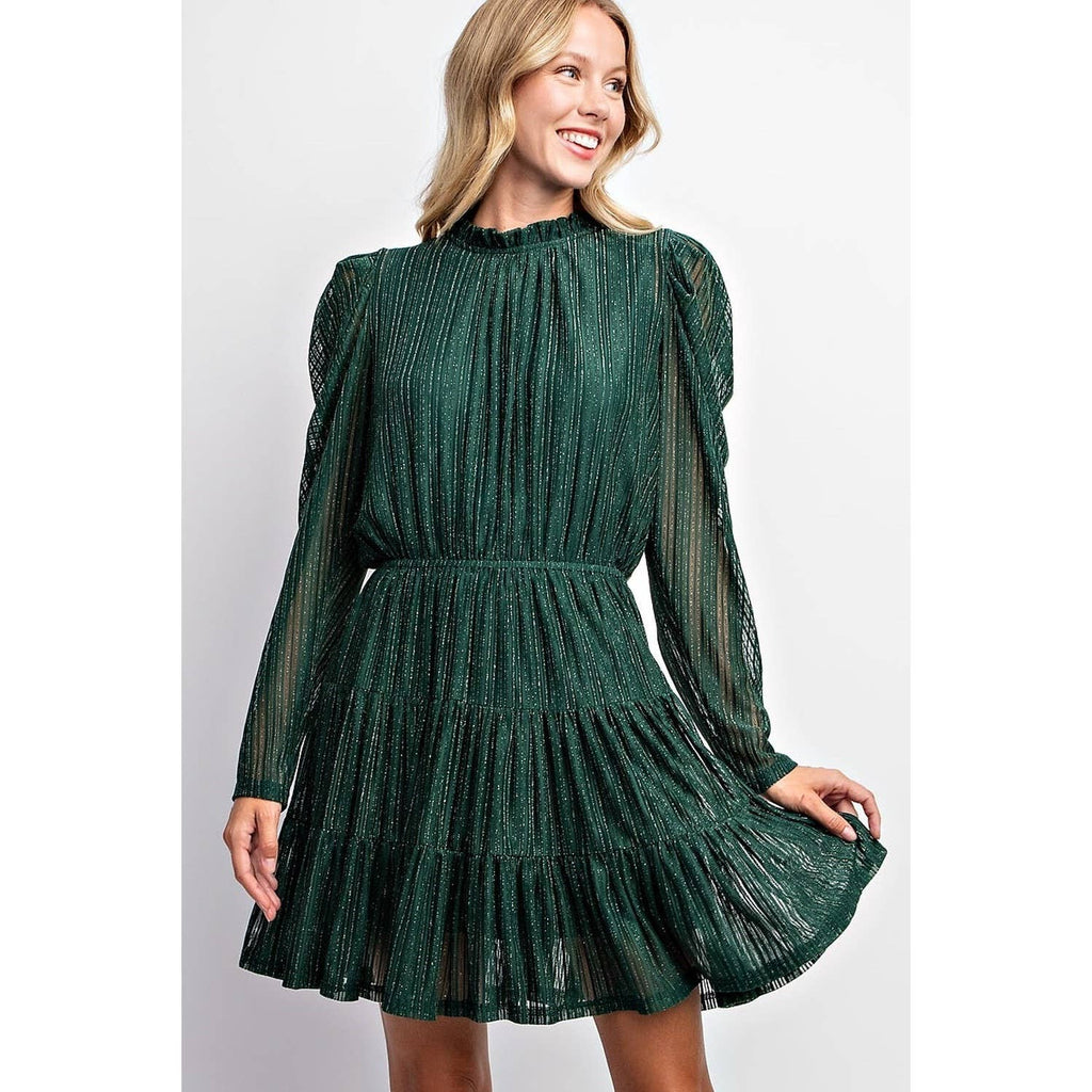 Lurex Hunter Green Puff Sleeve Dress Best Dressed Boutique Lurex Hunter Green Puff Sleeve Dress Best Dressed Boutique