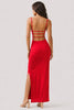 Red Strappy Back Maxi