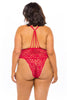 Red Jeana Lace Teddy