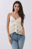 Cream Tiered Lace Babydoll Cami Top