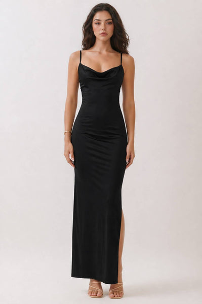 Black Strappy Back Maxi