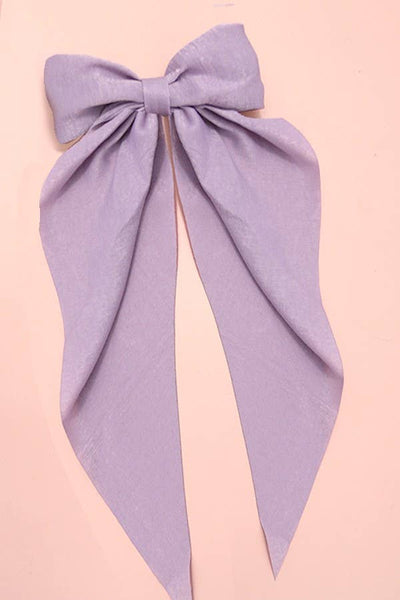 Lilac Sheer Bow Ribbon Hair Clip