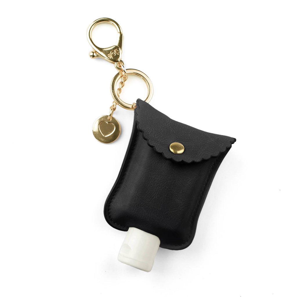 Black Cute 'n Clean Hand Sanitizer Charm Keychain