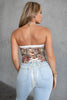 Tapestry Floral Print Strapless Corset Top