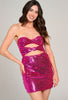 Fuchsia Sequins Mini Dress