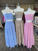 Pink Smocked Tube Top & Tiered Skirt Set