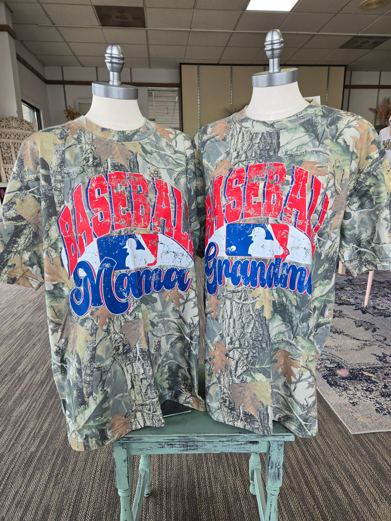 Baseball Mama Camo Tee
