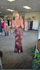 Dark Floral Mermaid Mesh Maxi Dress