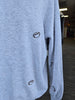 Gray Embroidery Football Sweatshirt